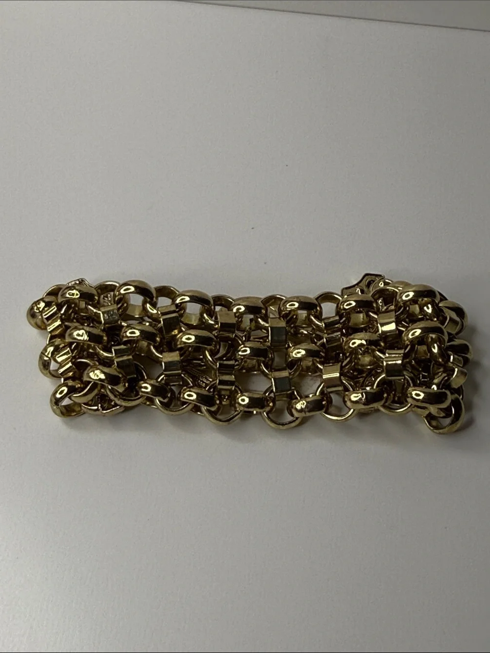 NWT 2028 offshoot of 1928 Classic Polished Gold Multi-Row Link Bracelet figure 8